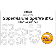 1/72 Spitfire Mk.I Mask Set (Wheels Mask Incl.) for Tamiya Kits