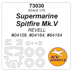 1/72 Spitfire Mk.V Mask Set (Wheels Mask Incl.) for Revell Kits