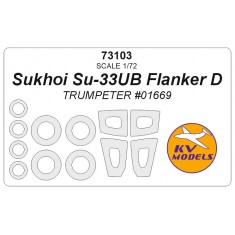 1/72 Su-33Ub Flanker D Masking for Trumpeter #01669