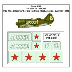 1/48 I-16 Type 24 Stencil 72rd Regiment Northern Fleet Aviation, Summer 1941 for ICM