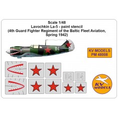 1/48 La-5 Stencil 4th Guard Fighter Regiment of the Baltic Fleet Aviation Spring 1942