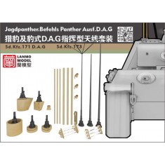 1/35 WWII German Jagdpanther/Befehls Panther Ausf.D AG Command Antenna Set