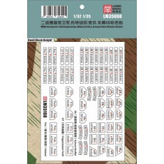 1/35 WWII German Totenkopf Organisation Military Police Licence Plate 3D Colour Stickers