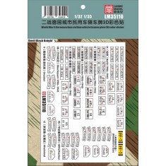 1/35 WWII German Civilian Vehicle Licence Plate 3D Colour Stickers