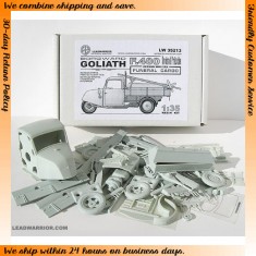 1/35 Borgward Goliath F.400 Three-wheeled Flatbed Truck with Funeral Cargo (Resin kit)