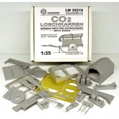 1/35 CO2 Loschkarren Fire Fighting Trailer w/Interrior, Steel Wheels & Skids