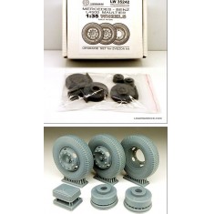 1/35 Mercedes L4500 Maultier Front and Spare Wheels for Zvezda (Dunlop Pattern)