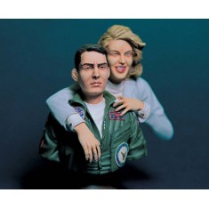 200mm Bust - Top Gun Pilot & Girl (Resin)