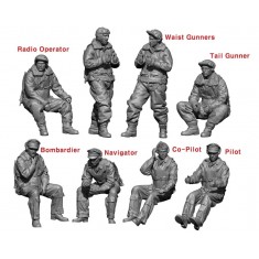 1/72 Boeing B-17 Flying Fortress Crew Set (8 figures)