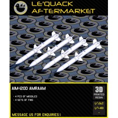 1/32 AIM-120D AMRAAM Air-to-Air Missiles (4pcs)