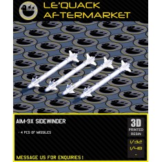 1/32 AIM-9X Sidewinder Air-to-Air Missiles (4pcs)