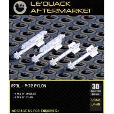 1/48 R-73L Air-to-Air Missiles with P-27 Pylons (4pcs)