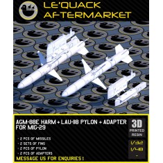 1/32 AGM-88E HARM with LAU-118 Pylon and MiG-29 Adapter