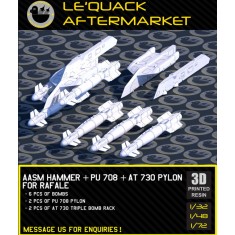 1/48 AASM-250 Hammer with PU 708 and AT730 Pylons for Rafale (6 Bombs)