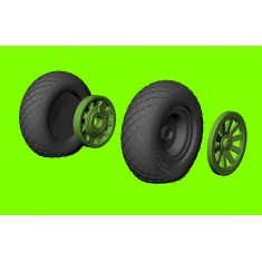 1/72 Mustang's Weighted Wheels - Diamond Tread for All Kits