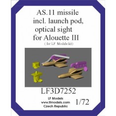 1/72 Alouette III AS.11 Missile with Launch Pod Optical Sight for LF Models