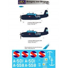 1/48 Grumman Avenger over Uruguay part II. Decal for Italeri/Hobby Boss