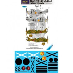 1/48 FIAT CR.32 Chirri over Spain part 1. Decal for Special Hobby,Classic Airframes