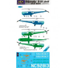 1/48 Sikorsky S-51 Civil users over USA 2 Decal Options for AMP kit