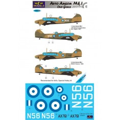 1/48 Avro Anson Mk.I. over Greece Decal for Airfix/Special Hobby kit.
