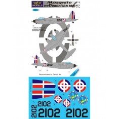 1/48 Mosquito over Dominican rep. 1 Decal Option for Tamiya kit