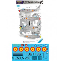 1/48 N.A. F-86F Sabre over Spain part I. Decal for Hasegawa/Italeri/Academy kit
