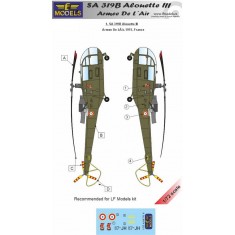 1/72 SA 319B Alouette III Armee De L'Air service Decal for LF Models