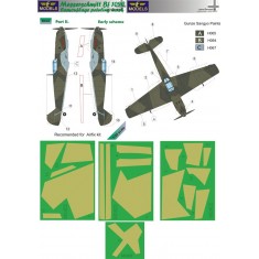 1/24 Messerschmitt Bf 109E Early scheme pt.II. Camouflage Painting Mask for Airfix