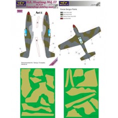 1/32 N.A. Mustang Mk.III RAF pt.II Camo Mask for Tamiya/Trumpeter/Revell