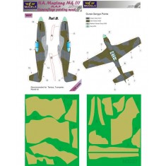 1/32 N.A. Mustang Mk.III RAF pt.III Camo Mask for Tamiya/Trumpeter/Revell