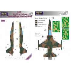 1/32 Northtrop F-5C Freedom Fighter USAF in Vietnam Camo Mask for Hasegawa