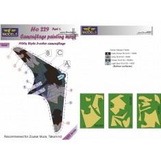 1/32 Ho 229 Camouflage Mask Part 1. 1930S 3-Colour Style Camo for Zoukei Mura/Takom