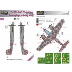 1/32 Ta 154A-0 Moskito Camouflage Painting Mask for HpH (TQ+XE) kit