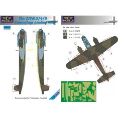 1/48 Do 217E-2/3/5 Camouflage Painting Mask for ProModeler, Revell kit.