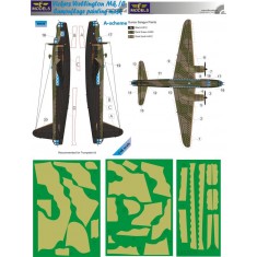 1/48 Vicker Wellington Mk.IC A-scheme Camo Painting Mask for Trumpeter kit