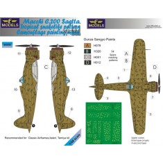 1/48 Macchi C.200 Saetta Tropical snakelike pattern Camo Mask for Italeri/Tamiya
