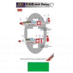 1/72 P-51B over Swiss Mask for 2 marking options for Tamiya/Hasegawa/Airfix kit