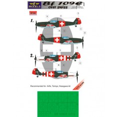 1/72 Bf 109E over Swiss Mask for Airfix/AZ Model/Eduard/Heller/Hasegawa