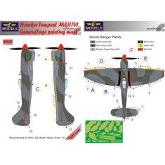 1/72 Hawker Tempest Mk.V/VI Camo Mask for Airfix/AZ Model/Heller/Smer kit.