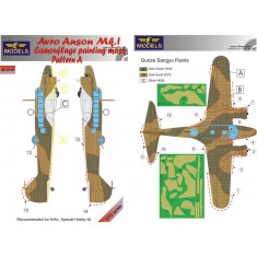 1/72 Avro Anson Mk.I. Pattern A Camo Painting Mask for Airfix/Special Hobby kit