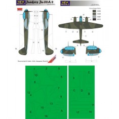 1/72 Junkers Ju 88A-4 Camo Painting Masks for Hasegawa/Revell/Italeri/Airfix