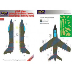 1/72 G.91R Gina Luftwaffe/Greek/USAF Camo Mask for Airfix/Meng Model/Revell