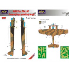 1/72 Whitley Mk.III A Camo Painting Mask with decal for Airfix/FLY Models