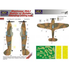 1/72 Hurricane Mk.I Battle of Britain Camo Mask B-scheme 36'' letter codes