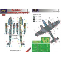 1/72 Do 217N-1 Camo Painting Mask Camo Painting Mask for Italeri kit