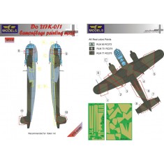 1/72 Do 217K-0/1 Camouflage Painting Mask for Italeri kit