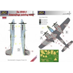 1/72 Focke-Wulf Ta 154V-1 Camouflage Paint Mask for Hasegawa kit