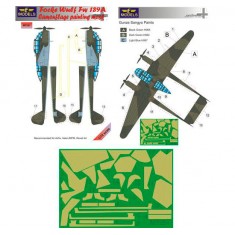 1/72 Focke Wulf Fw 189A Camo Painting Mask for Airfix/Italeri/MPM/Revell kit