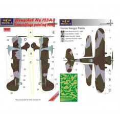 1/72 Henschel Hs 123A-1 Camouflage Painting Mask for Airfix/Avis/Fly kit