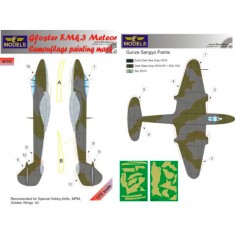1/72 Gloster Meteror F.Mk.3 Camo Mask for Airfix/Golden Wings/MPM/Special Hobby